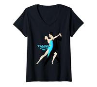 Mujer Tango. Se Necesitan Dos para el Tango. Camiseta Cuello V