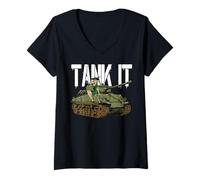 Mujer Tanque Tank It Pinup Girl y Army para Militar Camiseta Cuello V