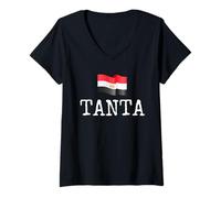 Mujer Tanta Egypt Country Family Trip Travel EG Hombres Mujeres Camiseta Cuello V