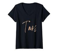 Mujer Taos Nuevo México Diseño Elegante Vintage Camiseta Cuello V