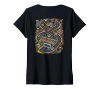 Mujer Tapete de Juego Start Finish Race Track Dad Back Camiseta Cuello V