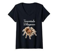 Mujer Tarantula Whisperer - Tarántula Chilena Cabello Rosa Camiseta Cuello V