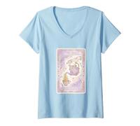 Mujer Tarjeta del Tarot místico derramando el té Desde 1773 Camiseta Cuello V