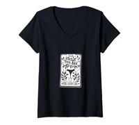 Mujer Tarot The Good Girl/Sumisa Femenina/Tarot Kink Witch Camiseta Cuello V
