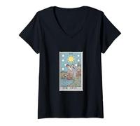 Mujer Tarot The Star/Carta Star Man/Baraja mágica Arcana Camiseta Cuello V