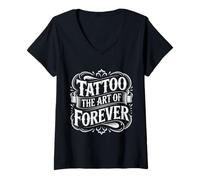 Mujer Tattoo The Art of Forever Artista de Tinta - Camiseta Cuello V