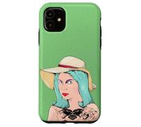 Mujer tatuada dama con tatuajes ilustración Carcasa para iPhone 11
