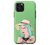 Mujer tatuada dama con tatuajes ilustración Carcasa para iPhone 11 Pro