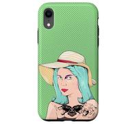 Mujer tatuada dama con tatuajes ilustración Carcasa para iPhone XR