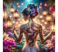 Mujer Tatuada Puzzle 300 Piezas Rompecabezas para Adultos 300 Piezas Juego de desafiante Rompecabezas Familiar Regalo Adulto