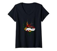 Mujer Tatuaje de Madre Golondrina - Diseño clásico de Tinta Homenaje Camiseta Cuello V