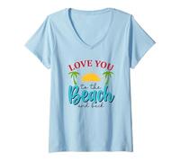 Mujer Te Amo hasta la Playa y de Vuelta Camiseta Cuello V