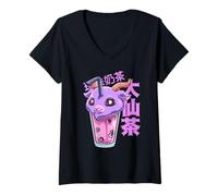 Mujer Té De Burbujas «Pastel Goth Baphomet» Camiseta Cuello V