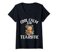 Mujer Té Helado Cool Calm and Tea-Riffic Camiseta Cuello V