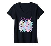 Mujer Te quiero a todos en clase, lindo corazón despedido Camiseta Cuello V