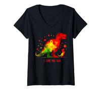 Mujer Te Quiero, papá, cumpleaños, papá, día del Padre, Papi, Papi, Papi Camiseta Cuello V