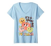 Mujer Teacher Appreciation It’s a Great Day to Teach Camiseta Cuello V