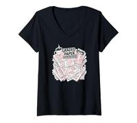 Mujer Teacher Introvert Graded Paper Over People Camiseta Cuello V