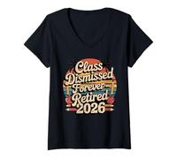 Mujer Teacher Retirement Shirts 2026 I Have No Class Retirement Camiseta Cuello V
