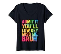 Mujer Teacher Student Last Day Of School Goodbye Bruh Camiseta Cuello V