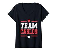Mujer Team Carlos Camiseta Nombre Soporte Carlos Camiseta Cuello V