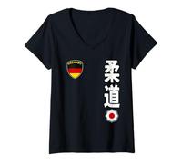 Mujer Team Judo German Flag Japanese Martial Arts Camiseta Cuello V