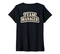 Mujer Team Manager - Texto Trasero para Hombre y Mujer Camiseta Cuello V