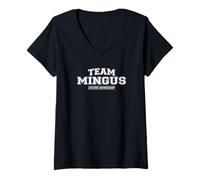 Mujer Team Mingus | Apellido familiar orgulloso, regalo de apellido Camiseta Cuello V
