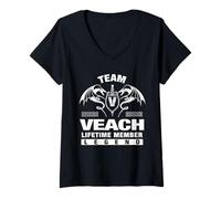 Mujer Team VEACH - Regalos para Miembros de por Vida Camiseta Cuello V