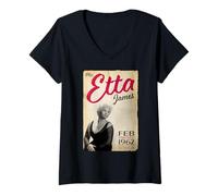 Mujer Teatro Real ETTA James Baltimore 1962 Camiseta Cuello V