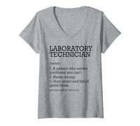 Mujer Técnico de laboratorio Definición de trabajo Personalizado Divertido Camiseta Cuello V