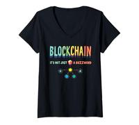 Mujer Tecnología Blockchain Crypto Cryptocurrency Day Trading Camiseta Cuello V