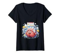 Mujer Tecnología de sobrecarga de Memoria Cerebral Divertida Camiseta Cuello V
