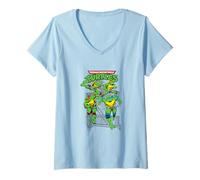 Mujer Teenage Mutant Ninja Turtles Big City Hero Pose Camiseta Cuello V