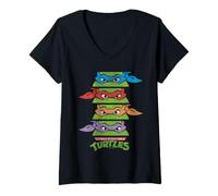 Mujer Teenage Mutant Ninja Turtles Brothers Tough Eyes Camiseta Cuello V