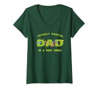 Mujer Teenage Mutant Ninja Turtles Dad Turtles Father's Day Camiseta Cuello V