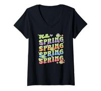 Mujer Teenage Mutant Ninja Turtles Hello Spring Easter Pastel Camiseta Cuello V