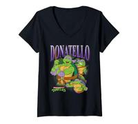 Mujer Teenage Mutant Ninja Turtles Homage Donatello Camiseta Cuello V
