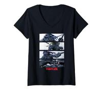 Mujer Teenage Mutant Ninja Turtles IDW City at War Cover Camiseta Cuello V