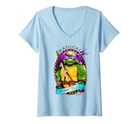 Mujer Teenage Mutant Ninja Turtles IDW Donatello Tattoo Camiseta Cuello V