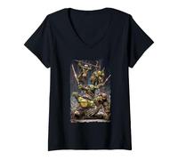Mujer Teenage Mutant Ninja Turtles IDW Ready for Battle Cover Camiseta Cuello V