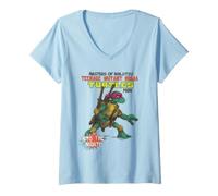 Mujer Teenage Mutant Ninja Turtles Into The Night Cover Camiseta Cuello V