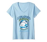Mujer Teenage Mutant Ninja Turtles Leonardo's Pizzeria Camiseta Cuello V