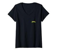 Mujer Teenage Mutant Ninja Turtles Logo & Bros Green Front Back Camiseta Cuello V
