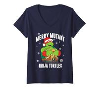 Mujer Teenage Mutant Ninja Turtles Merry Mutant Ninja Christmas Camiseta Cuello V