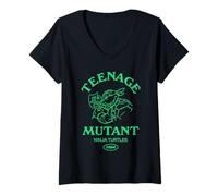 Mujer Teenage Mutant Ninja Turtles Neon Green Artist Sketch 1984 Camiseta Cuello V