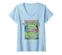 Mujer Teenage Mutant Ninja Turtles Split Faces Camiseta Cuello V