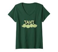 Mujer Teenage Mutant Ninja Turtles TMNT Green Faces Lineup Camiseta Cuello V