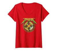 Mujer Teenage Mutant Ninja Turtles TMNT Sewer View Retro Camiseta Cuello V