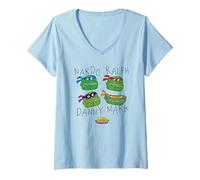 Mujer Teenage Mutant Ninja Turtles Tubular Tortoise Karate Camiseta Cuello V
